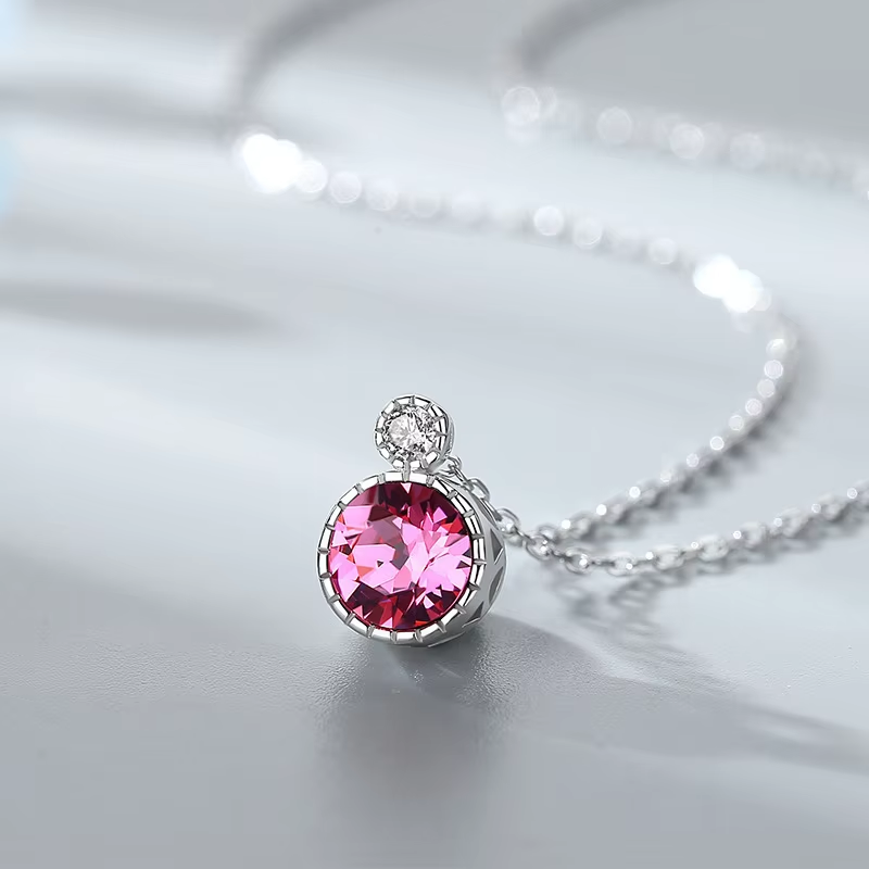 Pinky Crystal Necklace