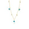 Colorful Square Sea Zircon Necklace