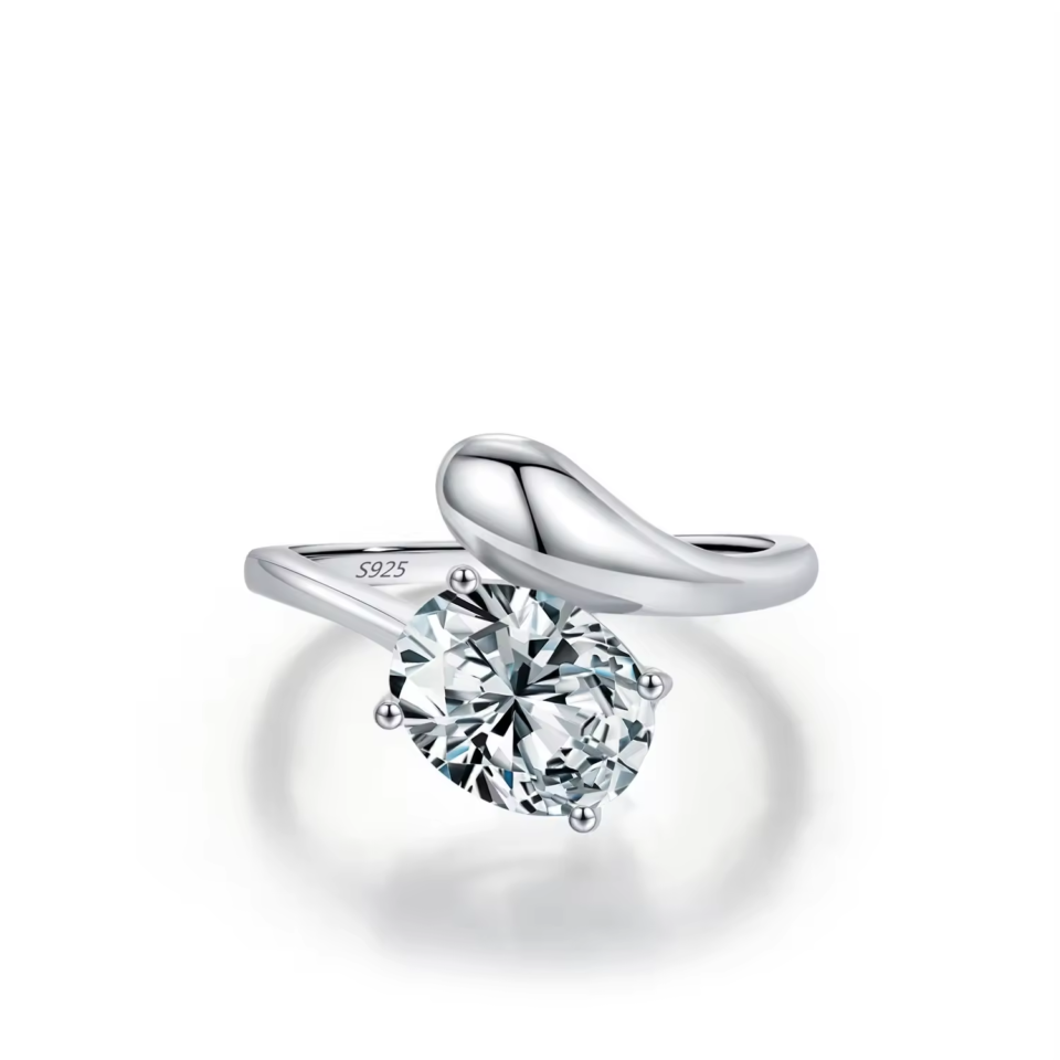 Flower Design Silver Ring