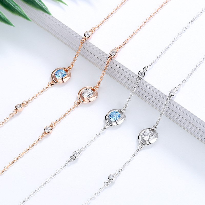 Delicate Stone Silver Bracelet