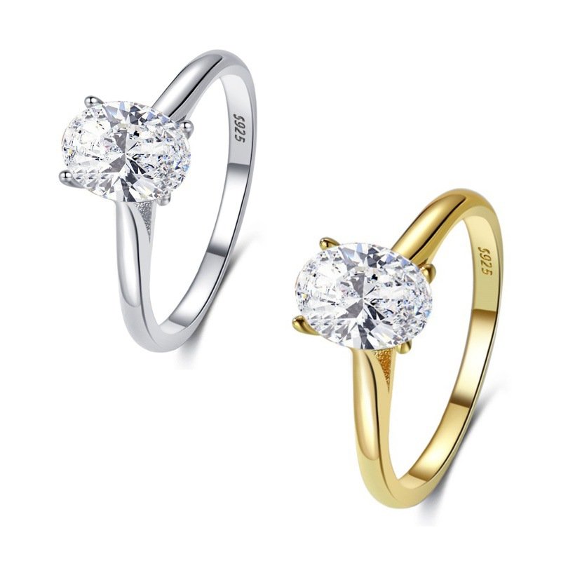 Luna Oval Zircon Ring