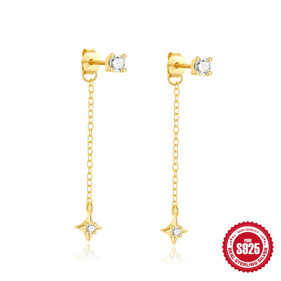 Golden Cascade Earrings