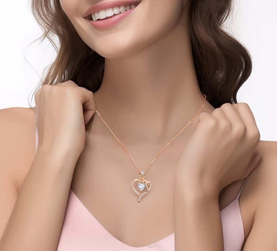 Birth Stone Heart Necklace