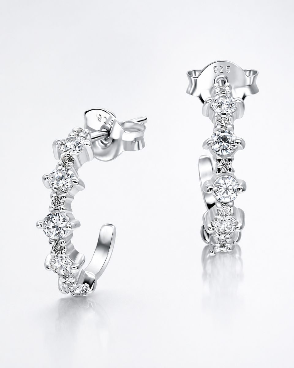 Elegant Silver Stud Earrings