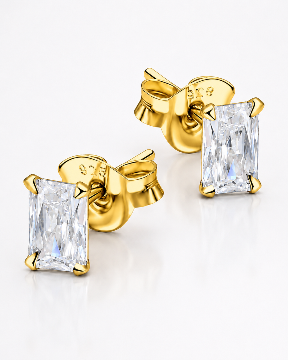 Crystal Silver Stud Earring